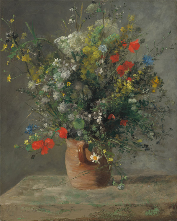 皮埃尔·奥古斯特·雷诺阿（Pierre-Auguste Renoir）-花瓶里的花油画