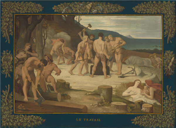 皮埃尔·普维斯·德·沙瓦纳（Pierre Puvis de Chavannes）-工作油画