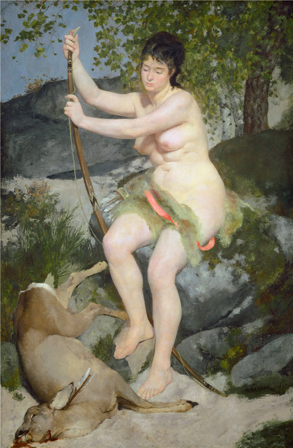 皮埃尔·奥古斯特·雷诺阿（Pierre-Auguste Renoir）-戴安娜油画