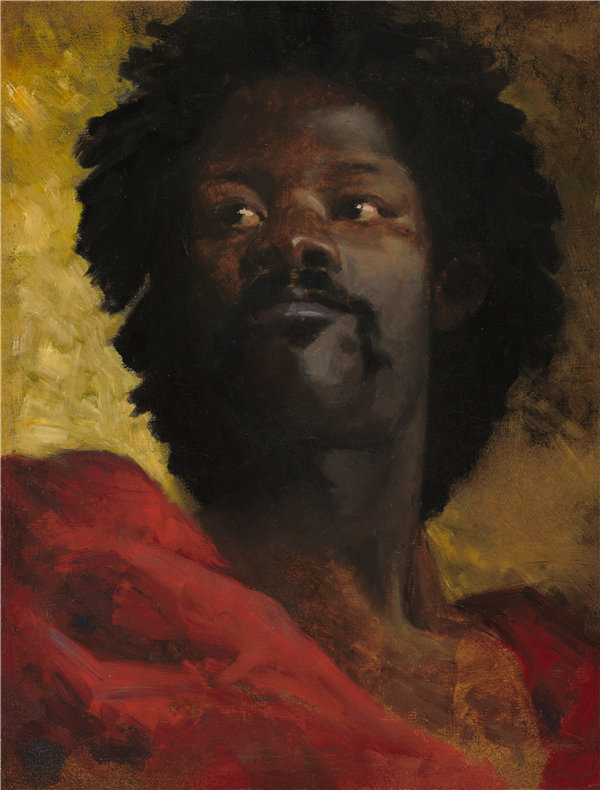 亨利·雷诺（Henri Regnault）-阿比西尼亚酋长油画