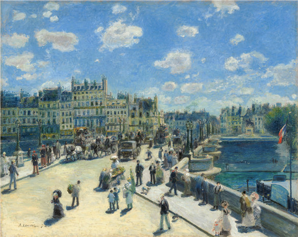 奥古斯特·雷诺阿（Auguste Renoir）-巴黎新桥高清油画下载