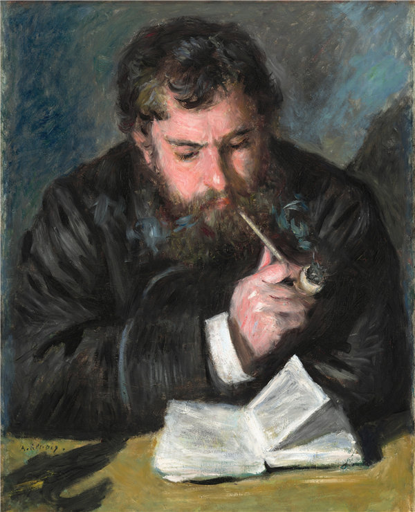 奥古斯特·雷诺阿（Auguste Renoir）-克洛德·莫奈油画高清下载