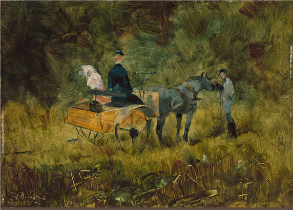 亨利·德·图卢兹-劳特雷克（Henri de Toulouse-Lautrec）-陷阱油画