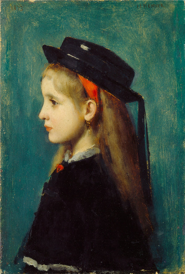 让-雅克·亨纳（Jean-Jacques Henner）-阿尔萨斯女孩油画高清下载