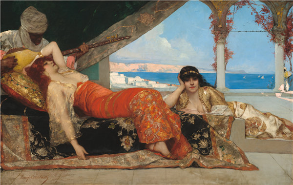让·约瑟夫·本杰明·康斯坦斯(Jean Joseph Benjamin Constant)-埃米尔的最爱.油画