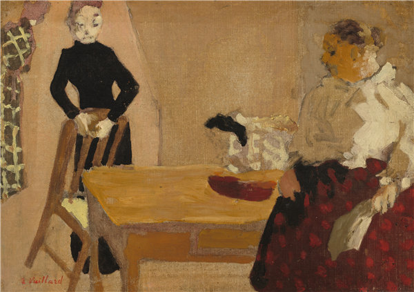 爱德华·维亚尔(Edouard Vuillard)-对话油画高清下载