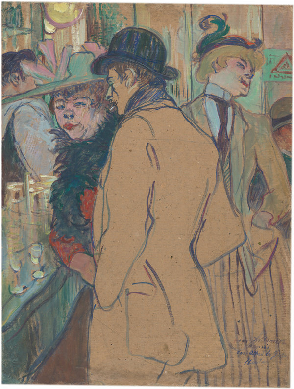亨利·德·图卢兹-劳特雷克（Henri de Toulouse-Lautrec）-阿尔弗雷德·拉·吉涅油画