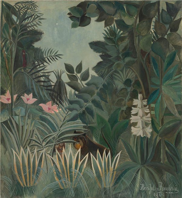 亨利·卢梭（Henri Rousseau）-赤道丛林高清油画下载
