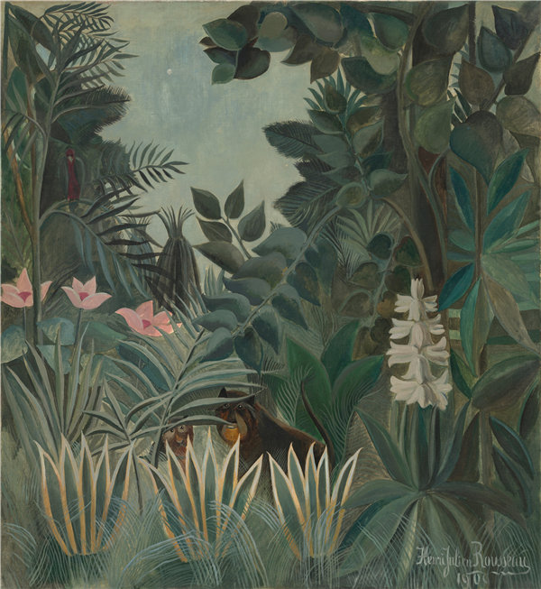 亨利·卢梭(Henri Rousseau)-赤道丛林高清油画下载
