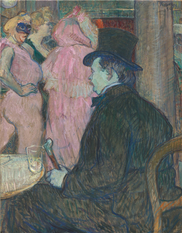 亨利·德·图卢兹-劳特雷克（Henri de Toulouse-Lautrec）-马克西姆·德托马斯(1)油画