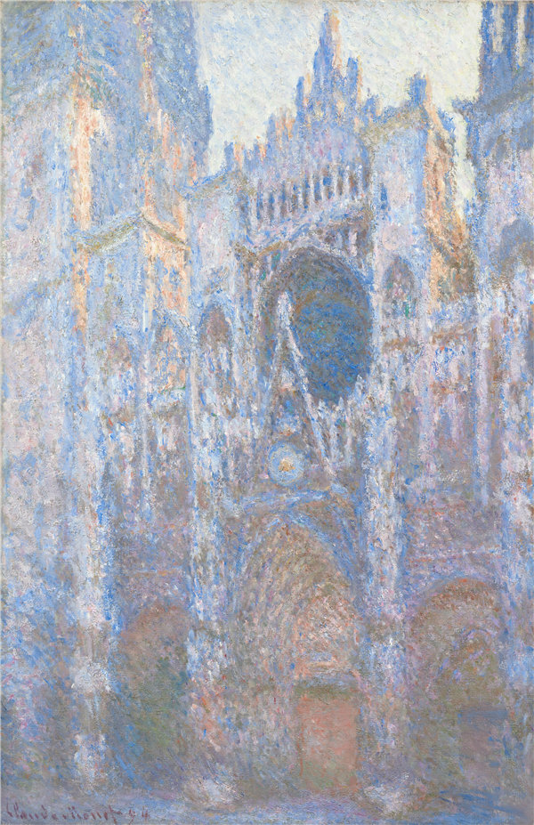 克洛德·莫奈（Claude Monet）-鲁昂大教堂，西立面油画