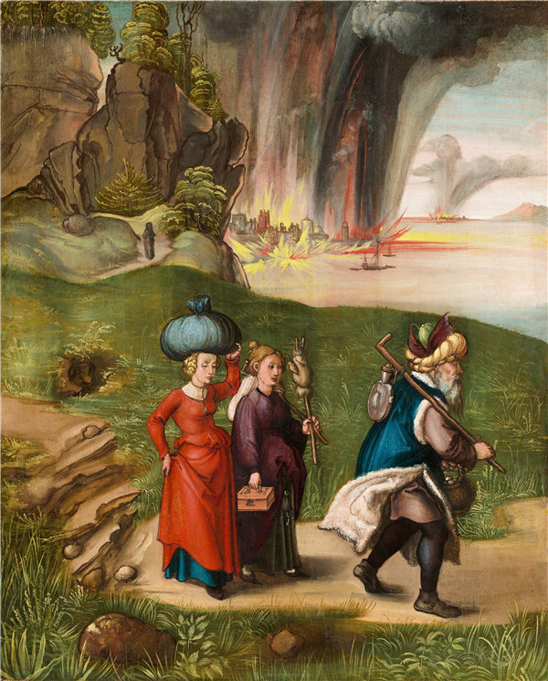 阿尔布雷希特·丢勒（Albrecht Dürer）-罗得和他的女儿们[反向]作品