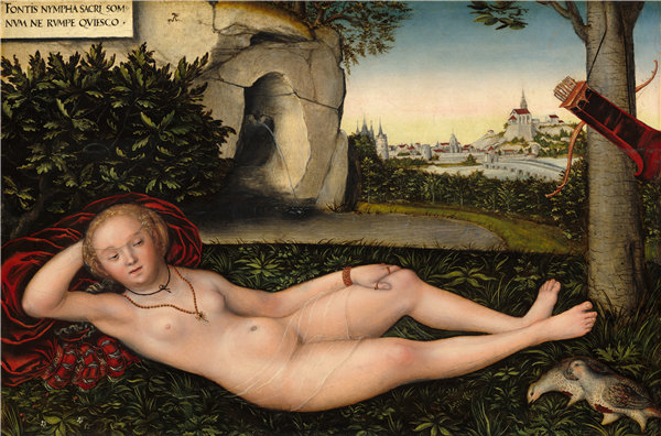 老卢卡斯·克拉纳赫（Lucas Cranach the Elder）-春天的仙女油画