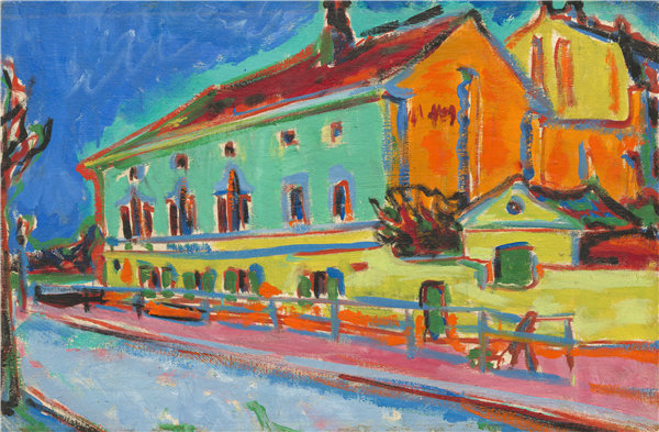 恩斯特·路德维希·基希纳（Ernst Ludwig Kirchner）-歌舞厅Bellevue [正面]油画