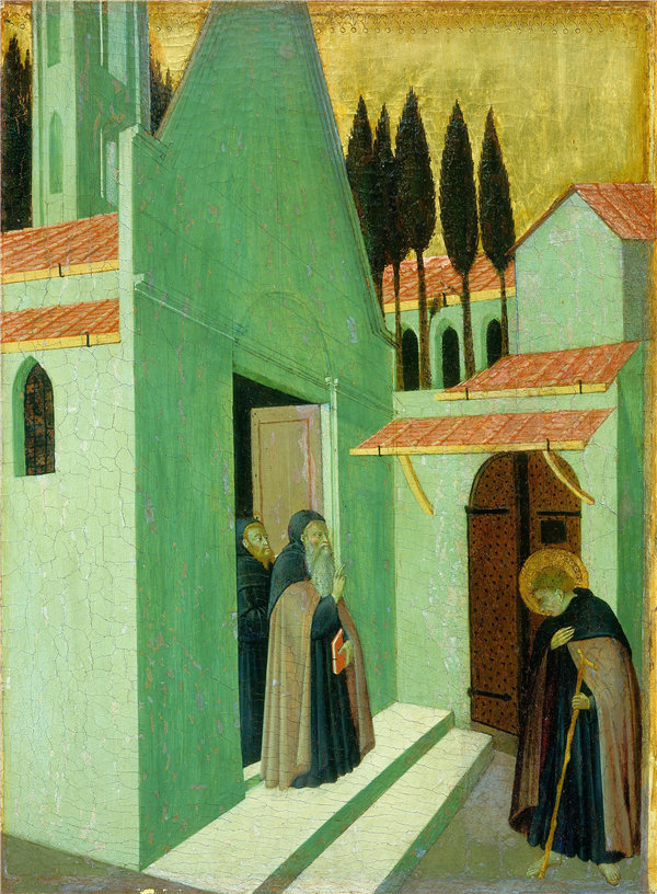 Osservanza的主人（Sano di Pietro）-圣安东尼离开他的修道院 作品下载