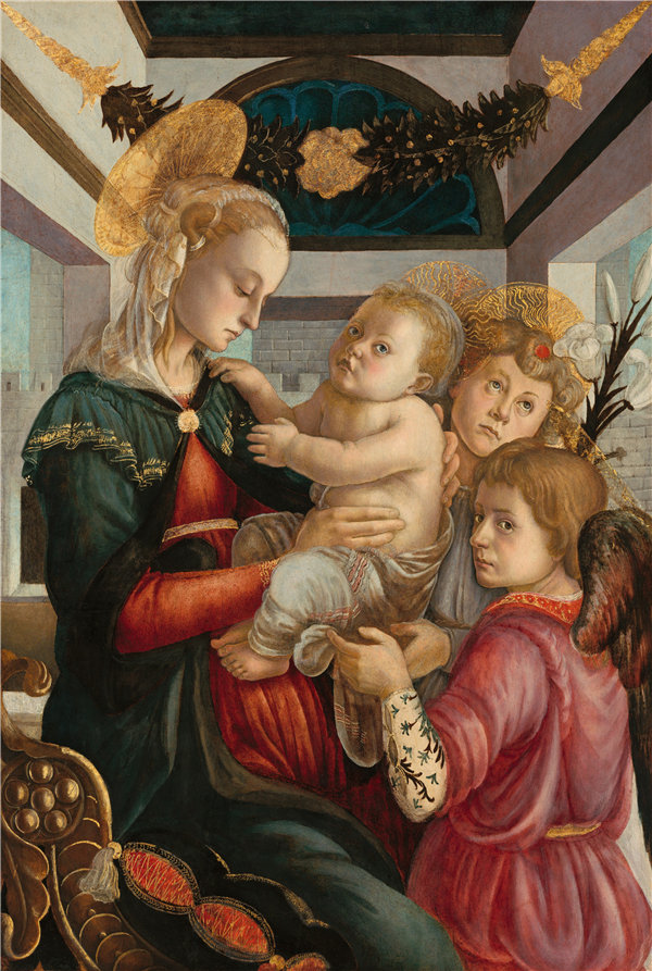 桑德罗·波提切利（Sandro Botticelli）-麦当娜和天使的孩子 作品下载