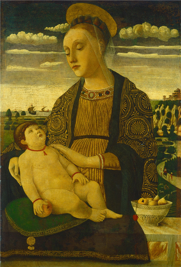 弗朗切斯科·贝纳格里奥（Francesco Benaglio）-麦当娜和孩子油画作品下载