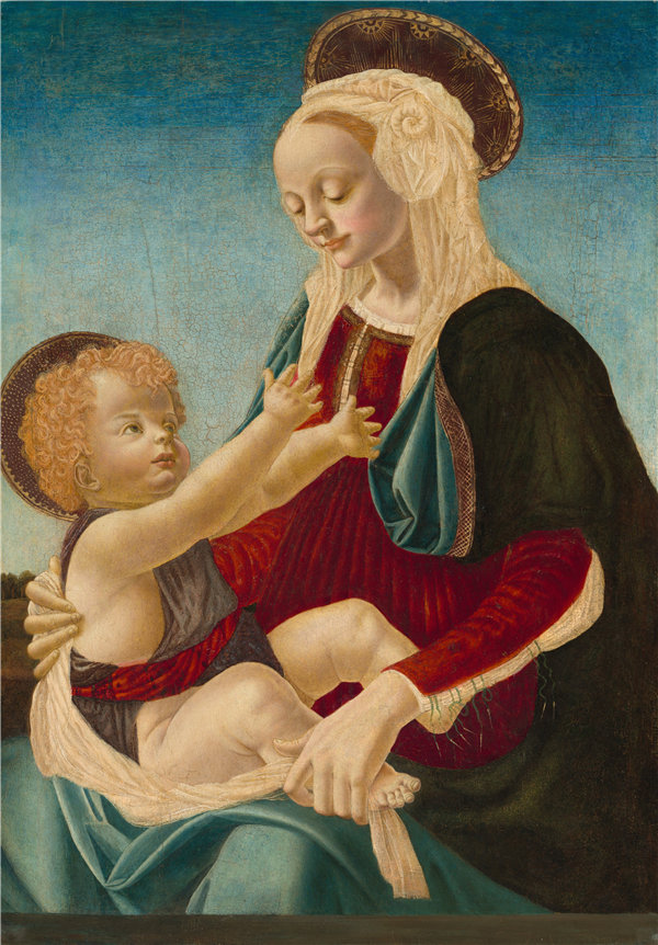 韦罗基奥(Andrea del Verrocchio)高清作品-麦当娜和孩子作品下载