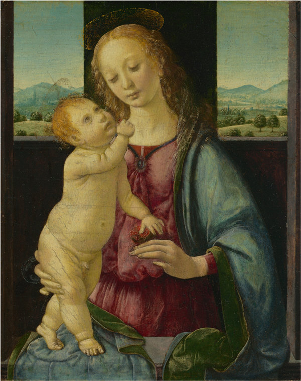 洛伦佐·迪·克雷迪（Lorenzo di Credi）-麦当娜和石榴的孩子作品下载
