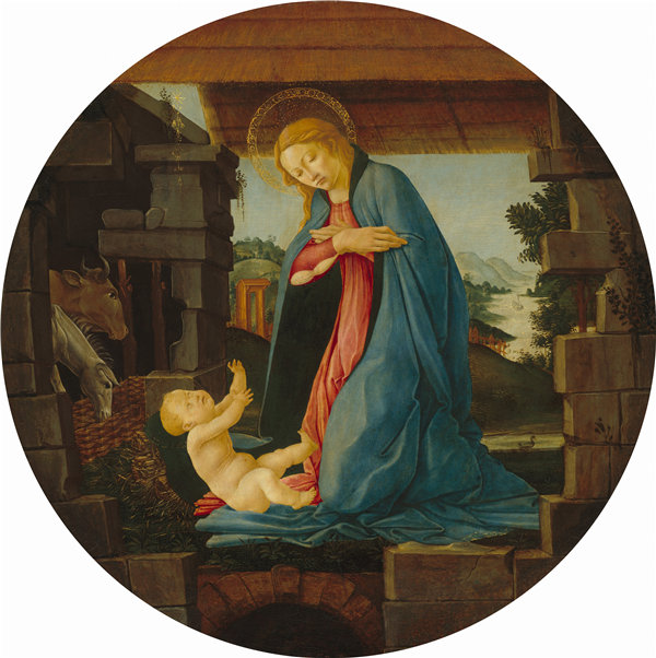 桑德罗·波提切利（Sandro Botticelli）-处女崇拜孩子作品下载