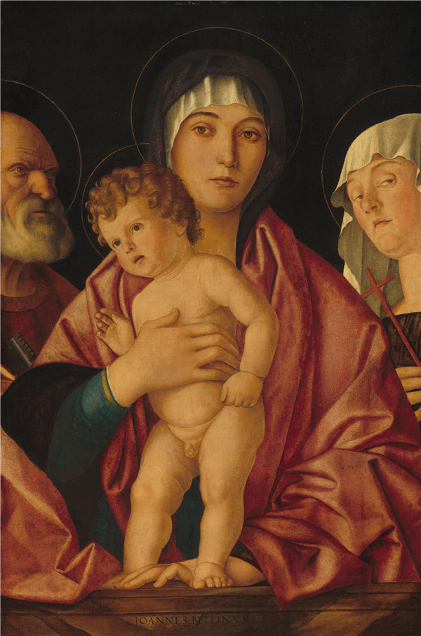 乔凡尼·贝里尼（Giovanni Bellini）的追随者-麦当娜和圣徒的孩子作品下载