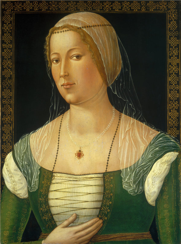吉罗拉莫·迪·本韦努托（Girolamo di Benvenuto）-一个年轻女子的画像作品下载