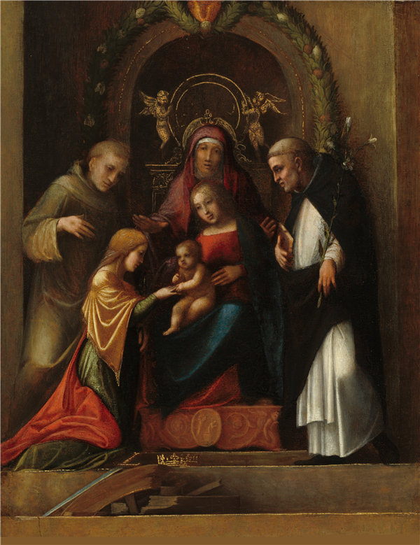 科雷焦（Correggio）-圣凯瑟琳的神秘婚姻作品下载