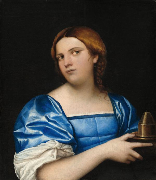 塞巴斯蒂亚诺·德·皮翁博（Sebastiano del Piombo）-作为智者的年轻女子的画像作品下载