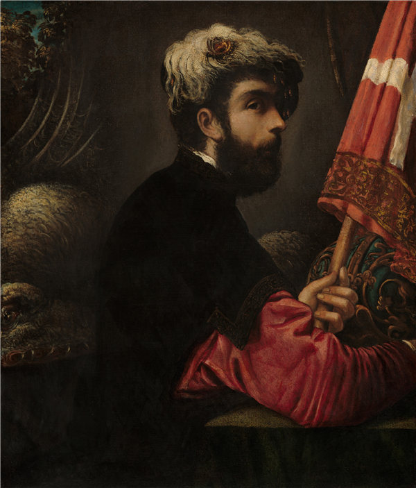 朱塞佩·卡莱蒂（Giuseppe Caletti）-作为圣乔治的男人的肖像作品下载