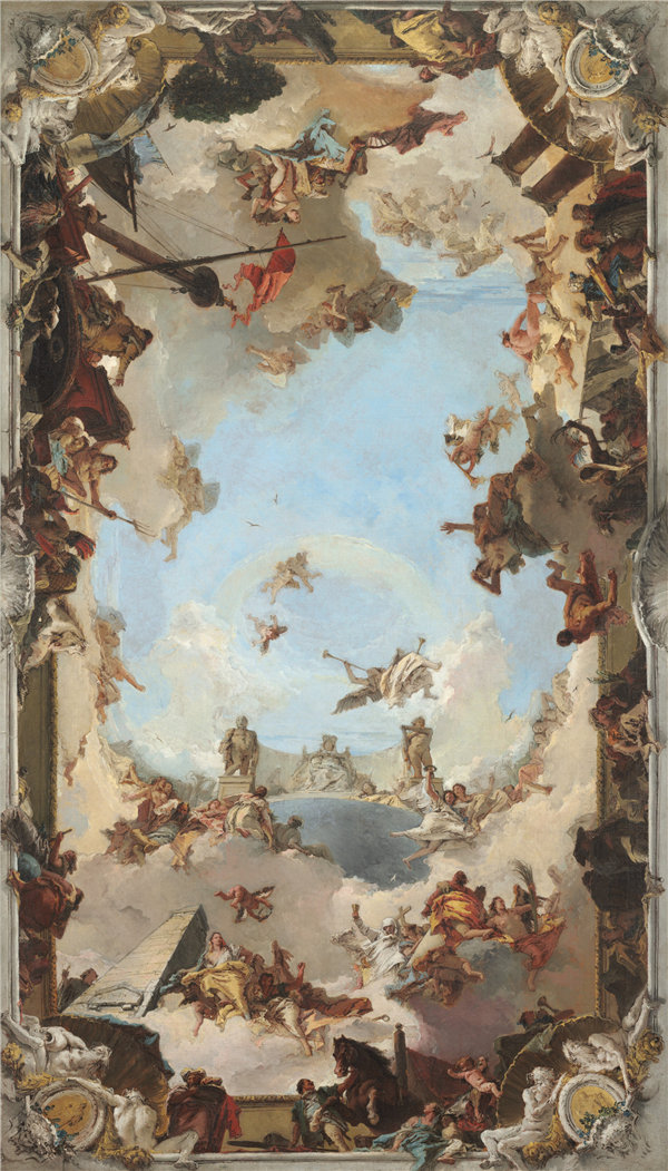 乔瓦尼·巴蒂斯塔·提埃波罗（Giovanni Battista Tiepolo）-查理三世统治下的西班牙君主制的财富和利益作品
