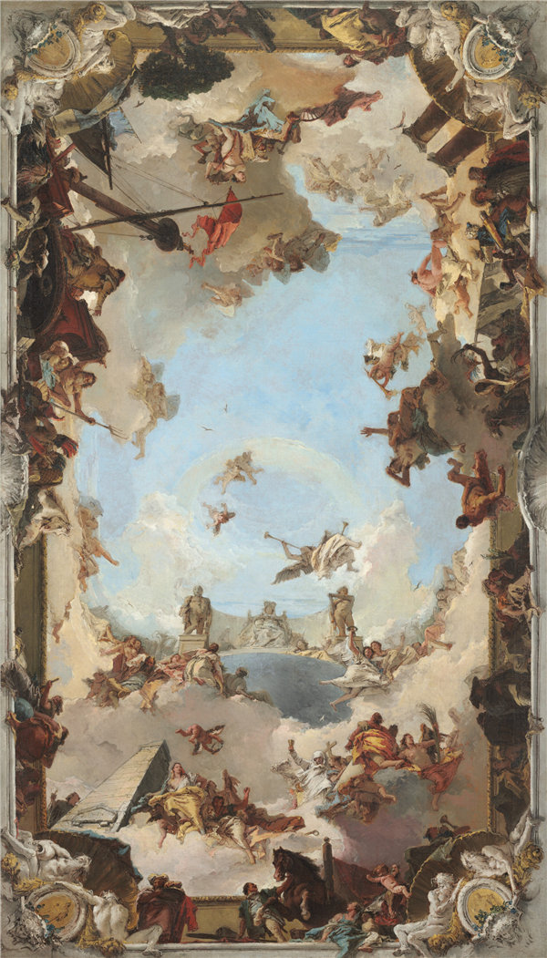 乔瓦尼·巴蒂斯塔·提埃波罗(Giovanni Battista Tiepolo)-查理三世统治下的西班牙君主制的财富和利益作品
