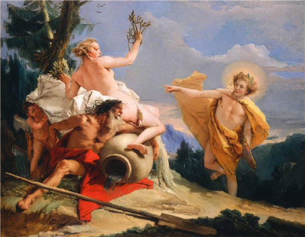 乔瓦尼·巴蒂斯塔·提埃波罗（Giovanni Battista Tiepolo）-阿波罗追逐达芙妮作品下载