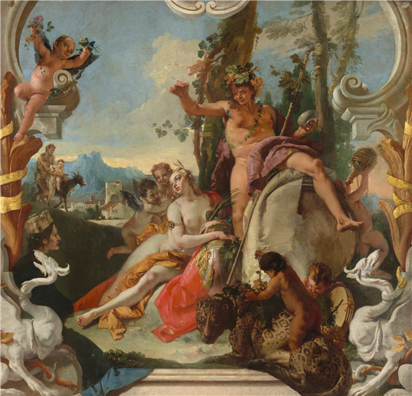 乔瓦尼·巴蒂斯塔·提埃波罗（Giovanni Battista Tiepolo）-酒神和阿里亚德涅作品下载