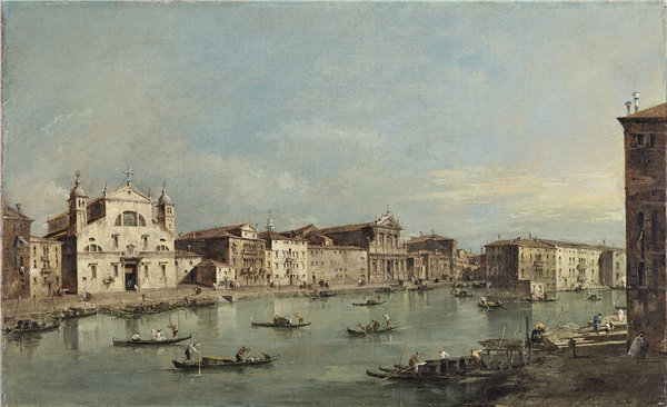 弗朗切斯科·瓜迪（Francesco Guardi）-与圣露西亚和拿撒勒圣玛丽亚大运河作品下载