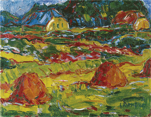 卡尔·施密特(Karl Schmidt-Rottluff)-奥尔登堡的秋景作品下载