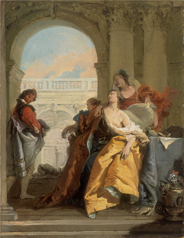 贾安巴蒂斯塔·提埃波罗（Giambattista Tiepolo）-索菲尼斯巴之死作品下载