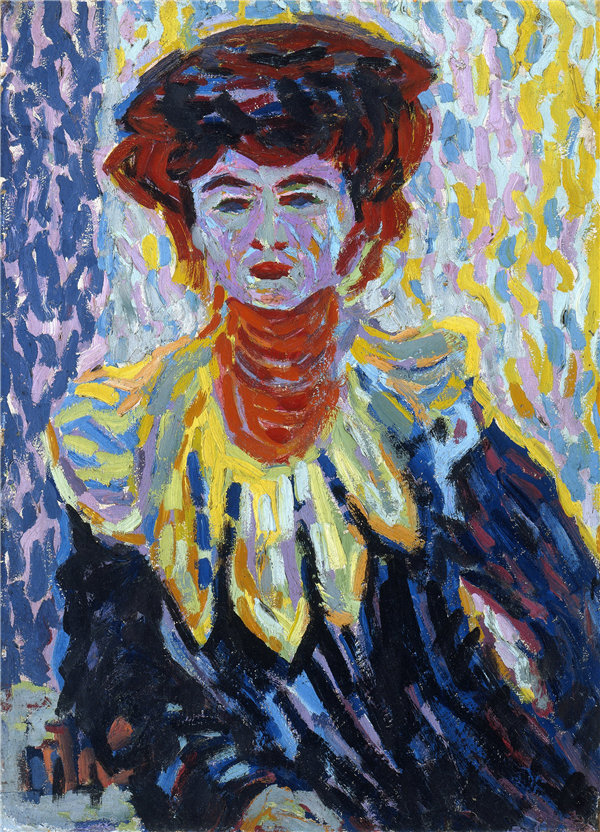 恩斯特·路德维希·基希纳（Ernst Ludwig Kirchner）-多莉丝与衣领作品下载