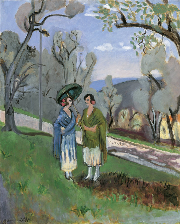 亨利·马蒂斯（Henri Matisse）-橄榄树下的对话作品下载