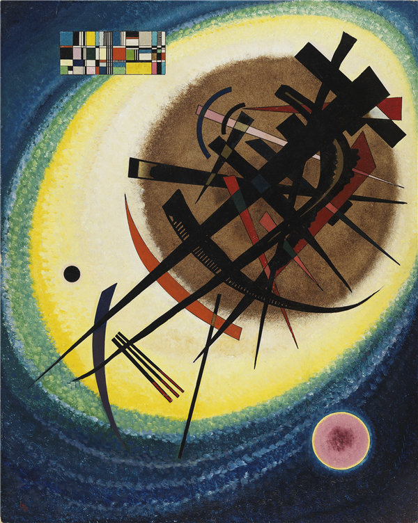 瓦西里·康定斯基（Wassily Kandinsky）-在明亮的椭圆形作品下载