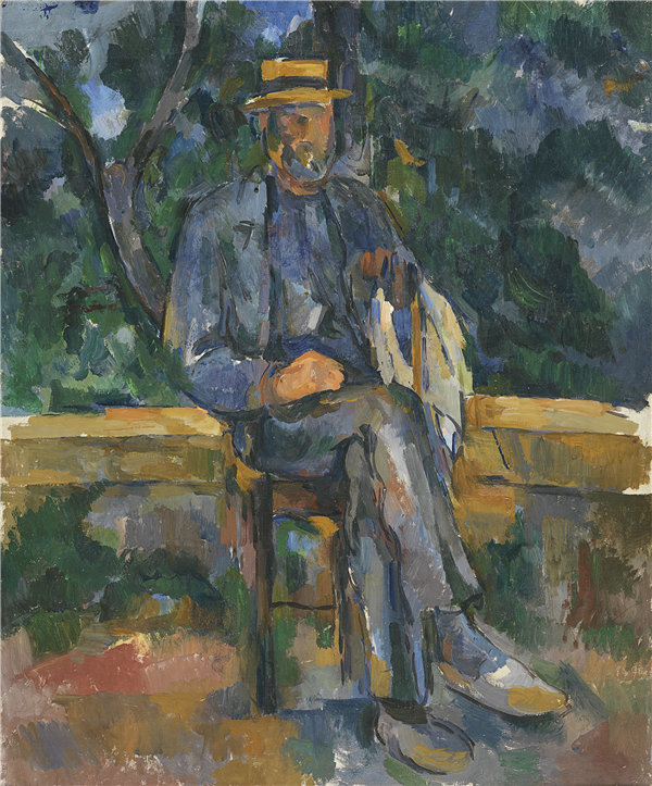保罗·塞尚（Paul Cézanne）-坐着的人 1905-1906年作品下载