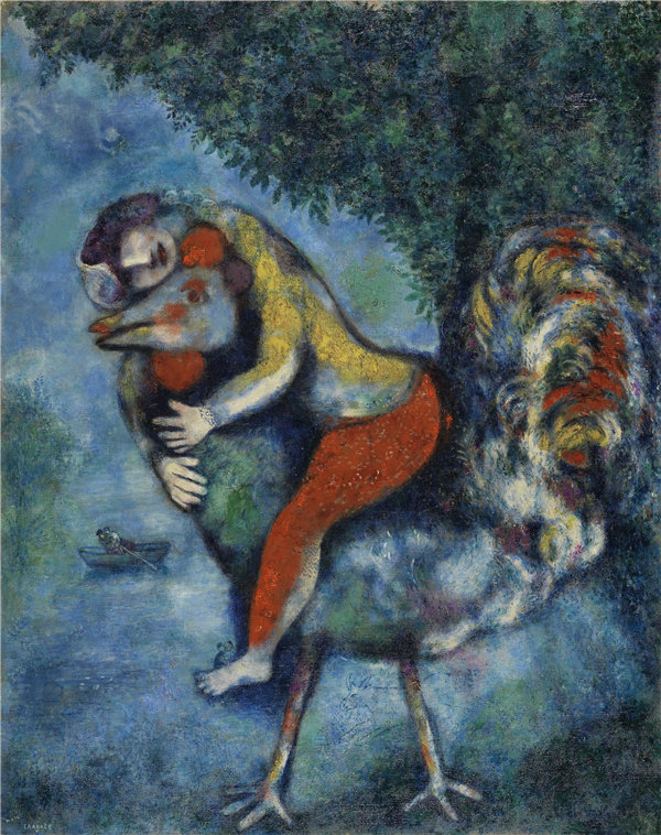 马克·夏加尔（Marc Chagall）-公鸡 1928年作品高清下载