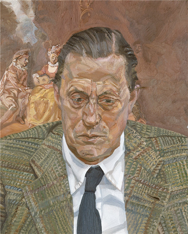 卢西安·弗洛伊德（Lucian Freud）-蒂森-博尼米萨男爵HH的肖像 1981年-1982年作品
