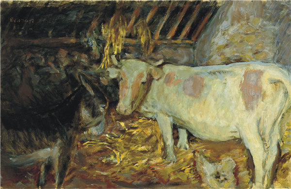 皮埃尔·邦纳德（Pierre Bonnard）-谷仓（马St里的牛） 1912年作品下载