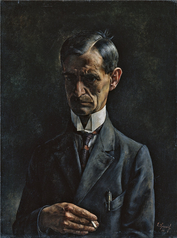 阿尔伯特·亨里奇-画家AMTränkler的肖像 1926年作品