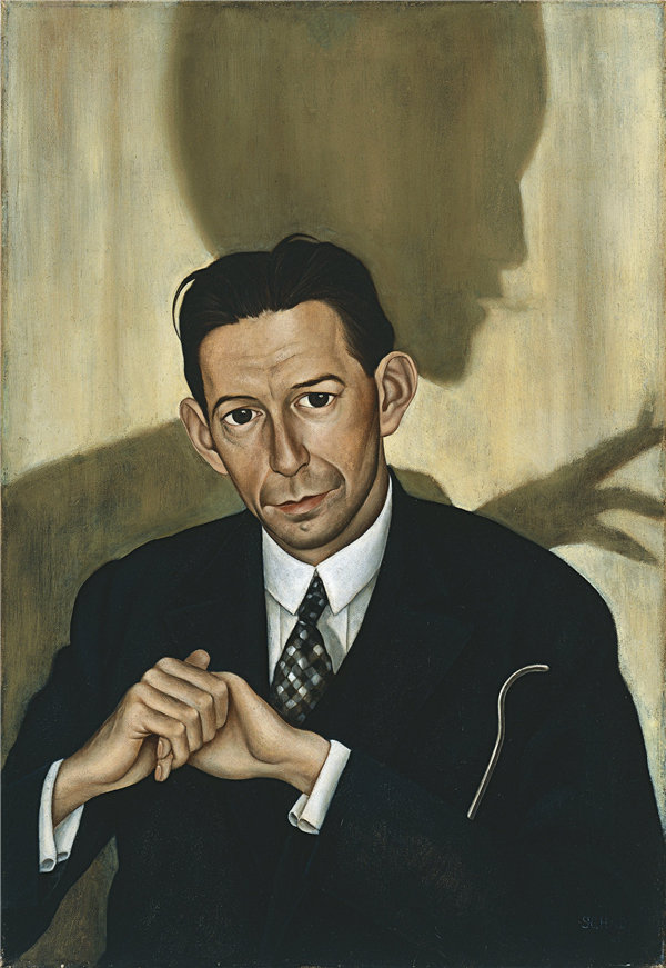 克里斯蒂安·沙德（Christian Schad）-豪斯坦博士的肖像 1928年作品