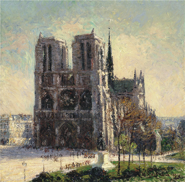 古斯塔夫·洛索（Gustave Loiseau）-巴黎圣母院的视图 1911年作品