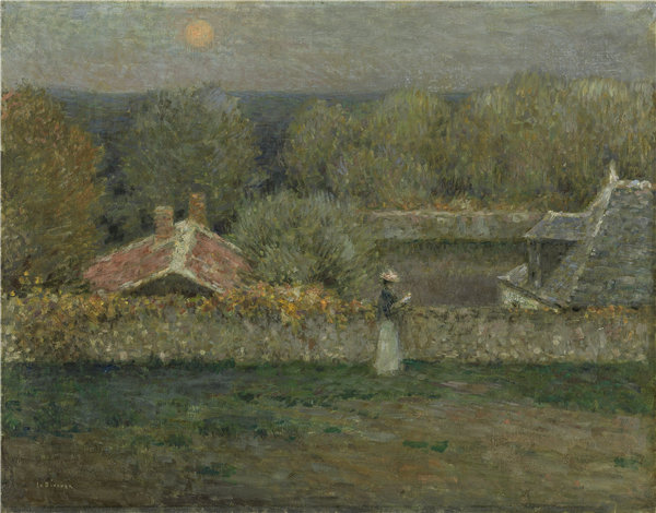 亨瑞·塞蒂纳（Henri Le Sidaner）-秋天的夜晚 1895年作品下载
