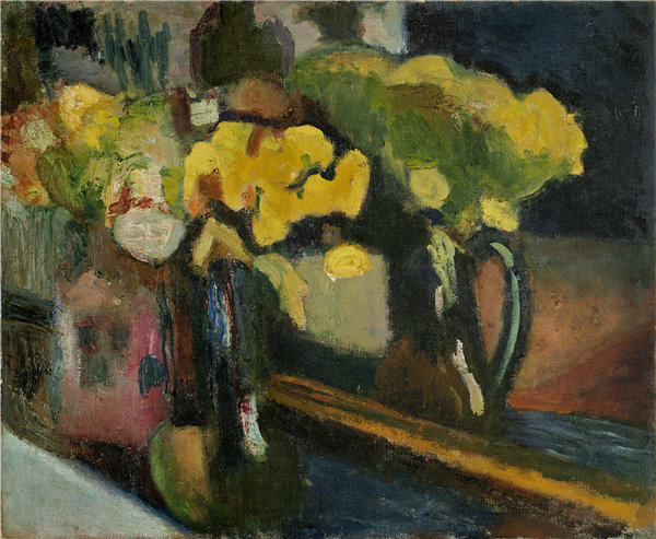 亨利·马蒂斯（Henri Matisse）-黄色的花 1902年作品高清下载