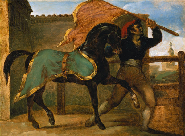 蒂奥多·杰里科（ThéodoreGéricault）-赛马 1817年作品下载