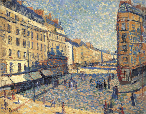 马克西米利安·卢斯（Maximilien Luce）-巴黎Calle deParís 1886年-1888年作品